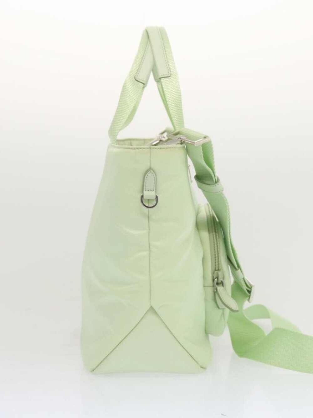 PRADA Hand Bag Nylon 2way Light Green Auth 68918AV - Picture 5 of 16